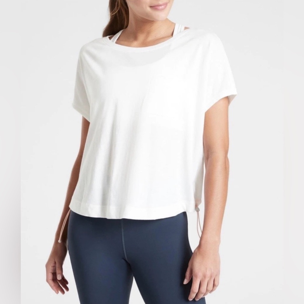Athleta Organic Daily Bungee Tee Size XXS White NWT